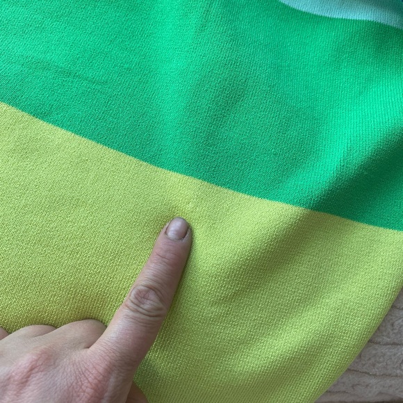 Juicy Couture cropped color block sweater blue green colorway new with tags - Picture 4 of 9